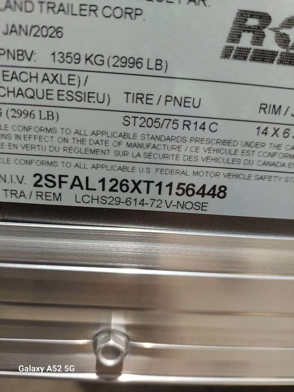 2026 Royal LCH 6' x 12' + V-Nose Cargo Trailer