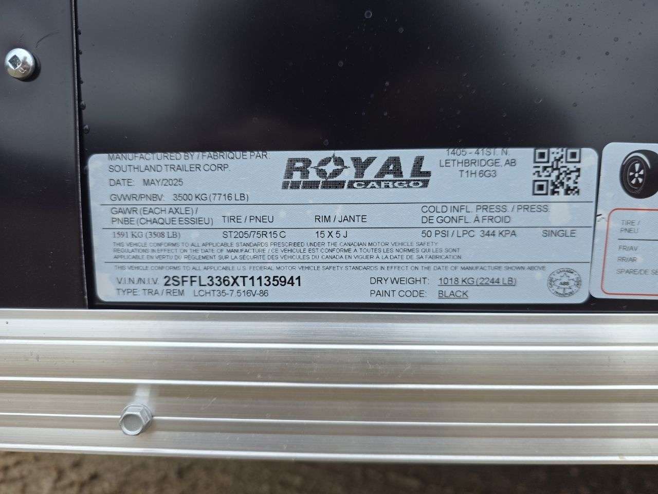 2026 Royal LCH 7'6" x 14' + V-Nose Cargo