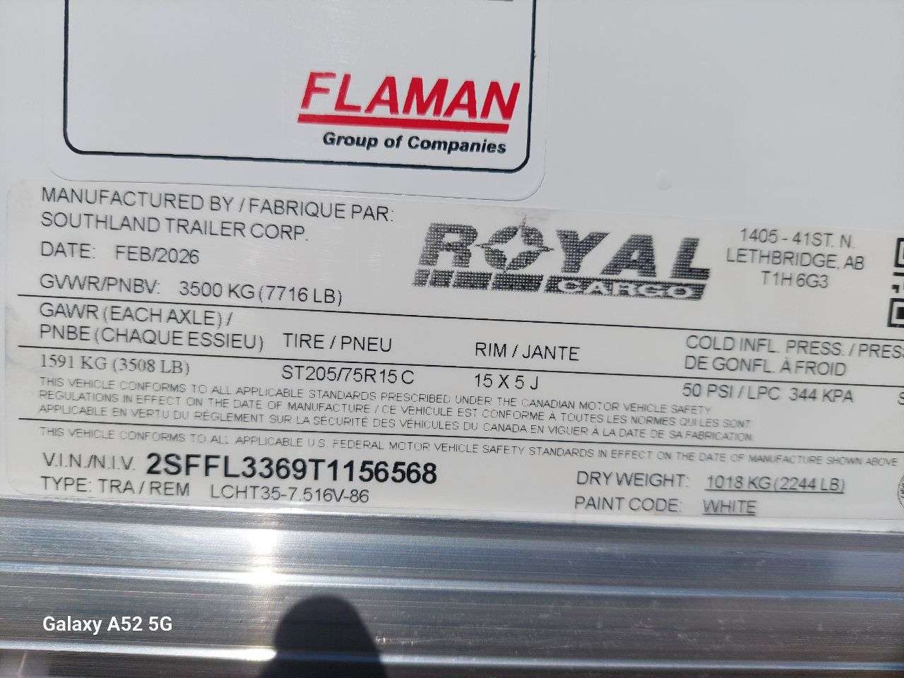 2026 Royal LCH 7'6" x 14' + V-Nose Cargo Trailer