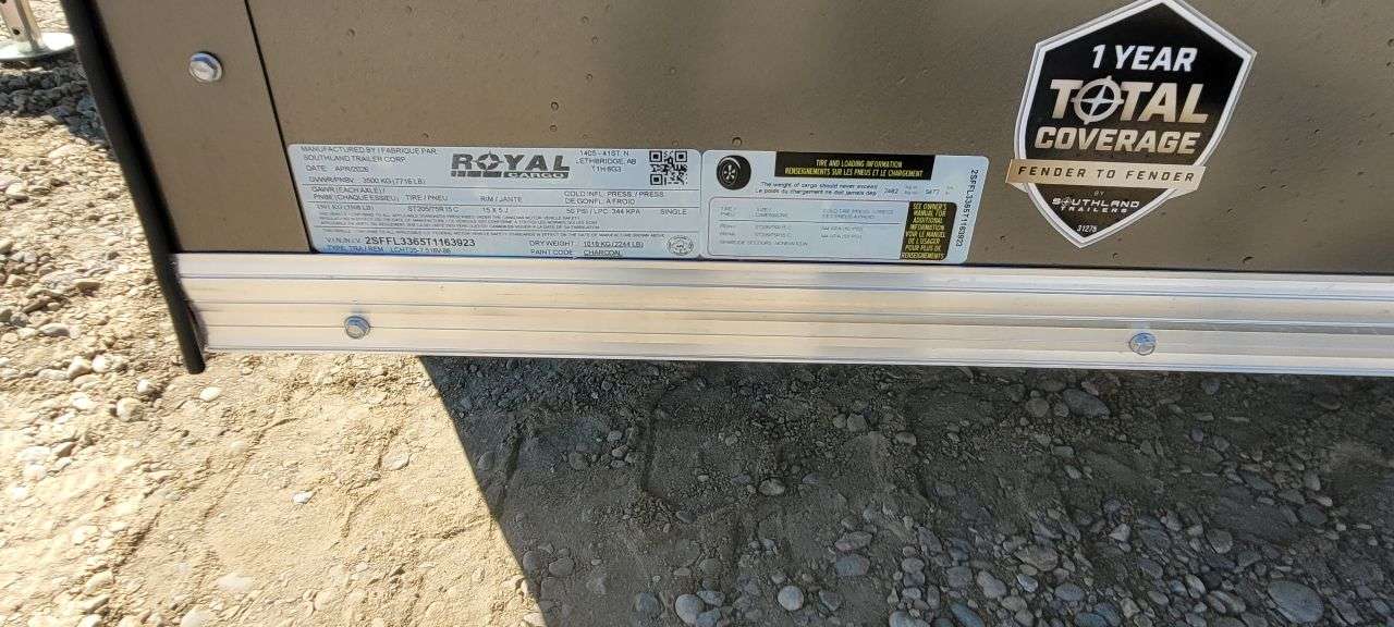 2026 Royal LCH 7'6" x 14' + V-Nose Cargo Trailer