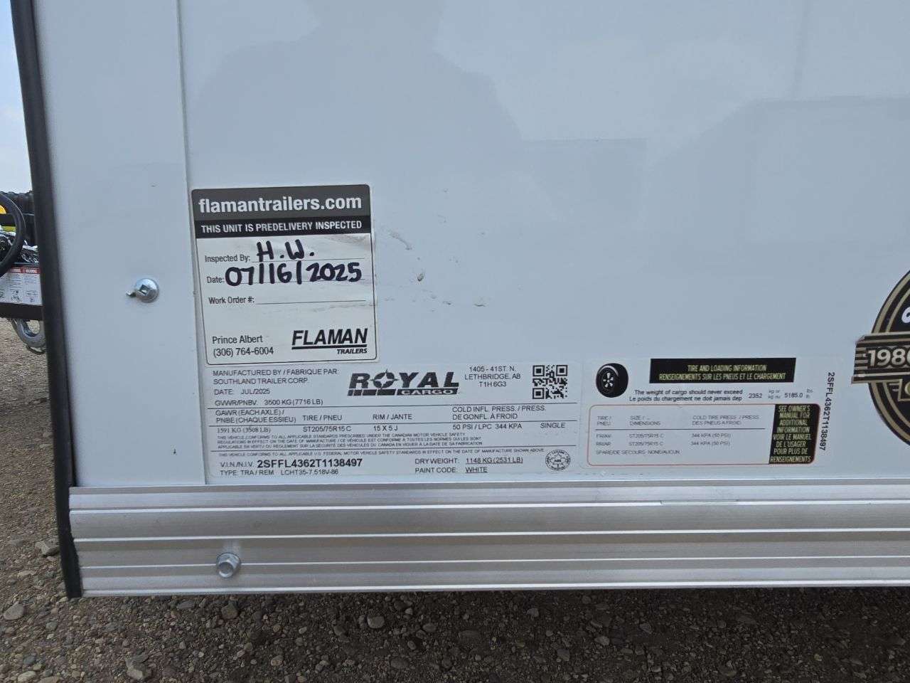 2026 Royal LCH 7'6" x 16' + V-Nose Cargo