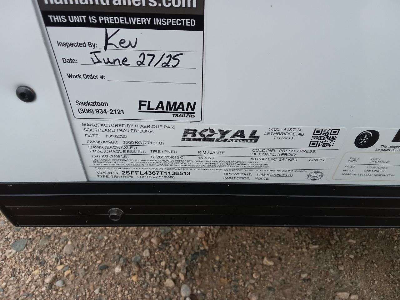 2026 Royal LCH 7'6" x 16' + V-Nose Cargo