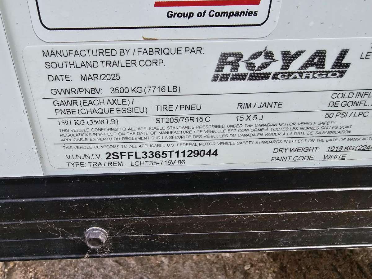 2026 Royal LCH 7' x 14' + V-Nose Cargo
