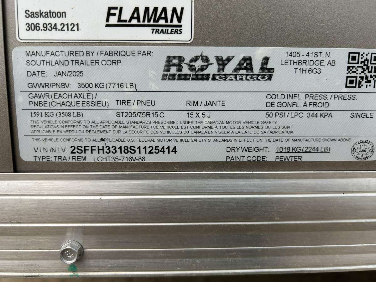 2026 Royal LCH 7' x 14' + V-Nose Cargo