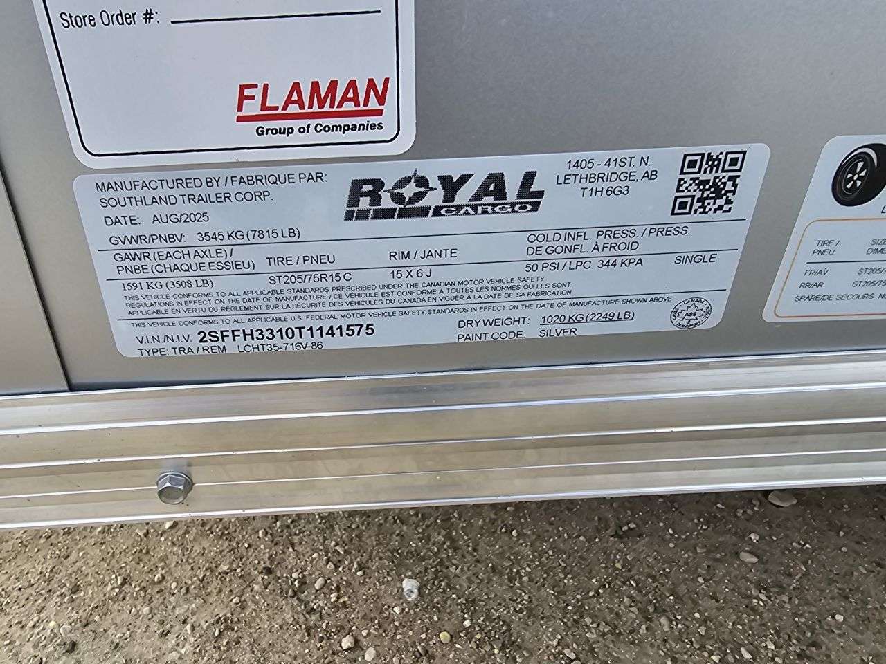 2026 Royal LCH 7' x 14' + V-Nose Cargo Trailer