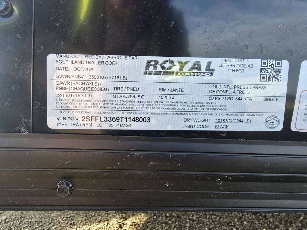 2026 Royal LCH 7' x 14' + V-Nose Cargo Trailer