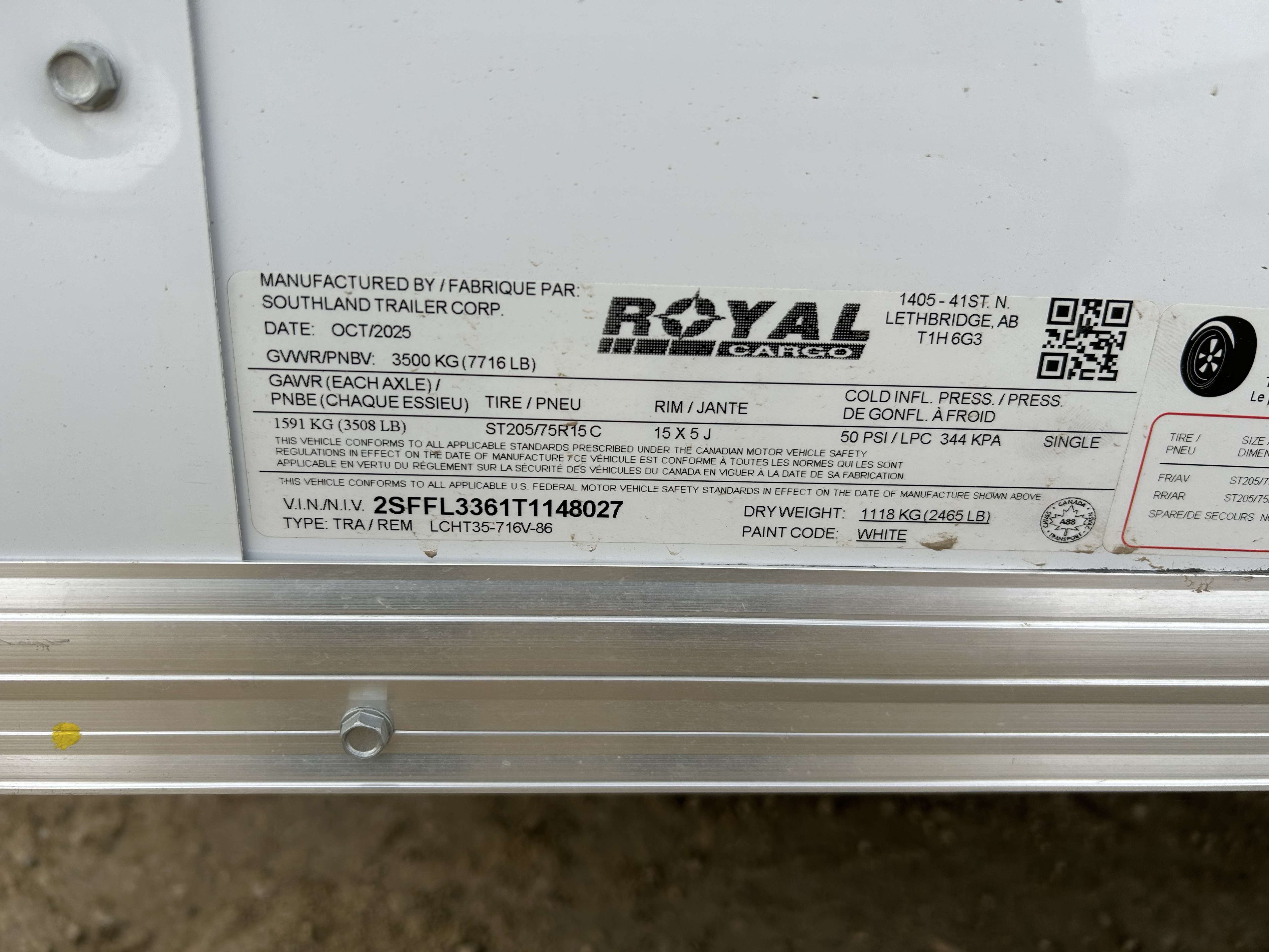 2026 Royal LCH 7' x 14' + V-Nose Cargo Trailer