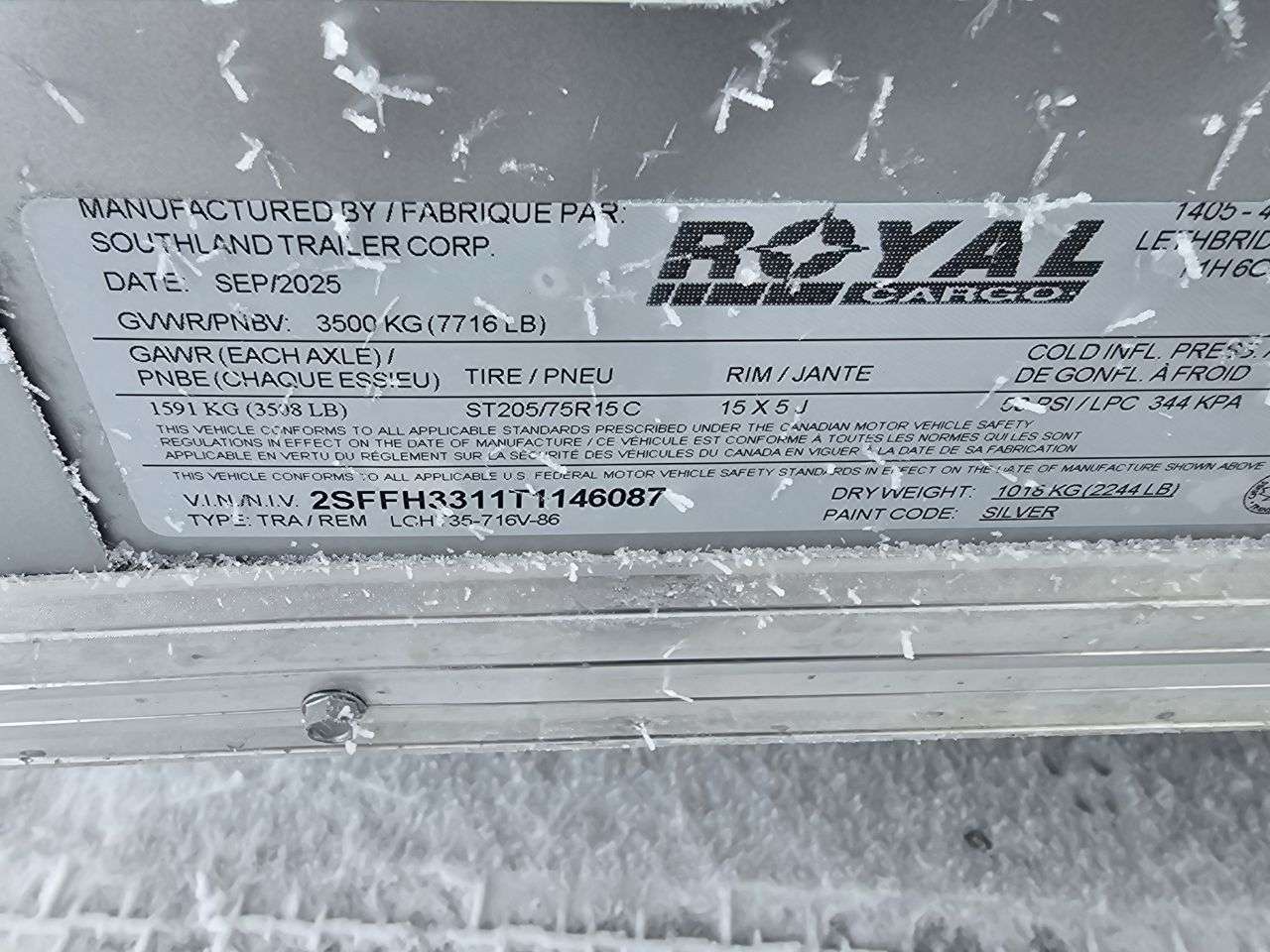 2026 Royal LCH 7' x 14' + V-Nose Cargo Trailer