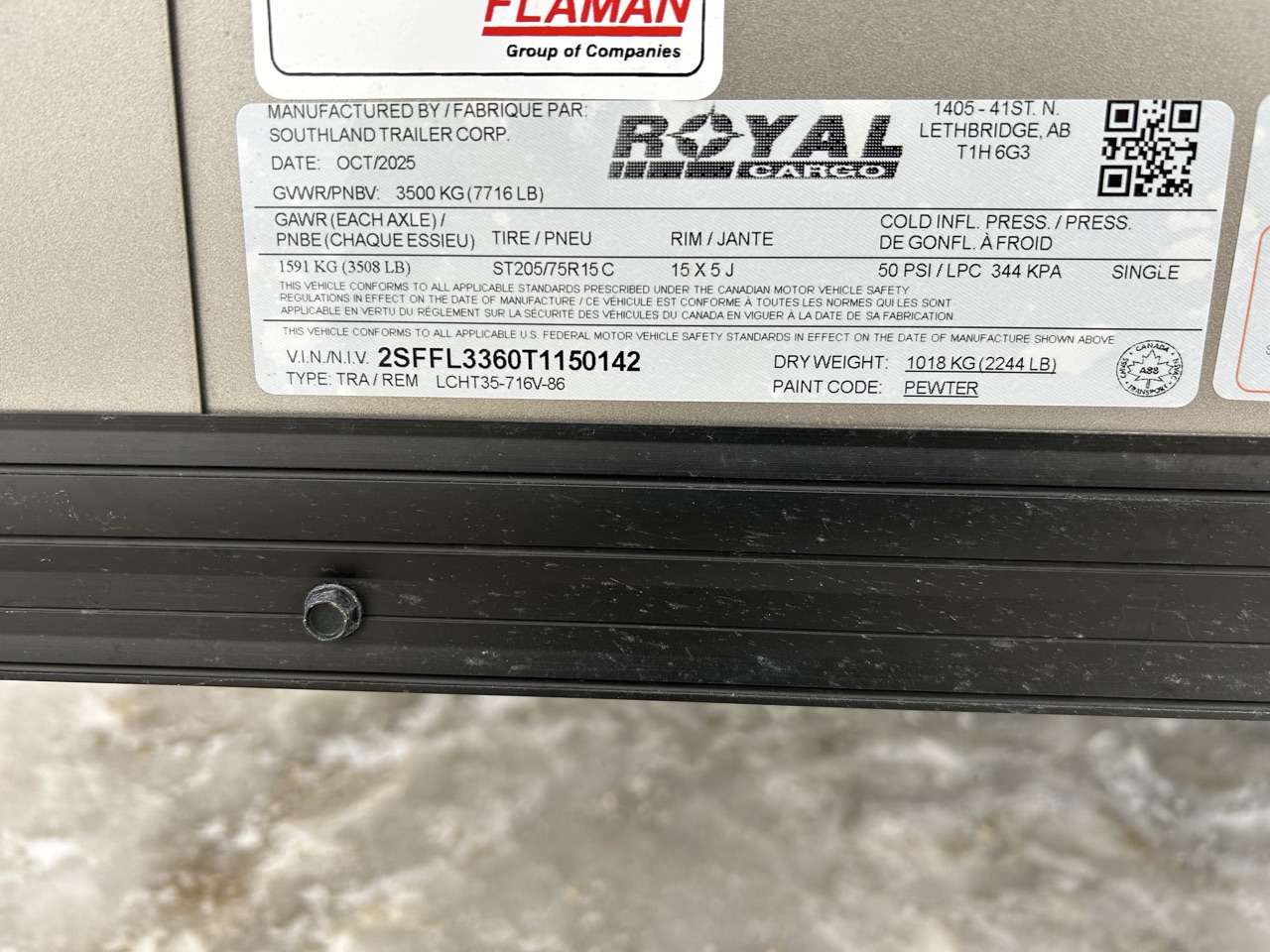 2026 Royal LCH 7' x 14' + V-Nose Cargo Trailer