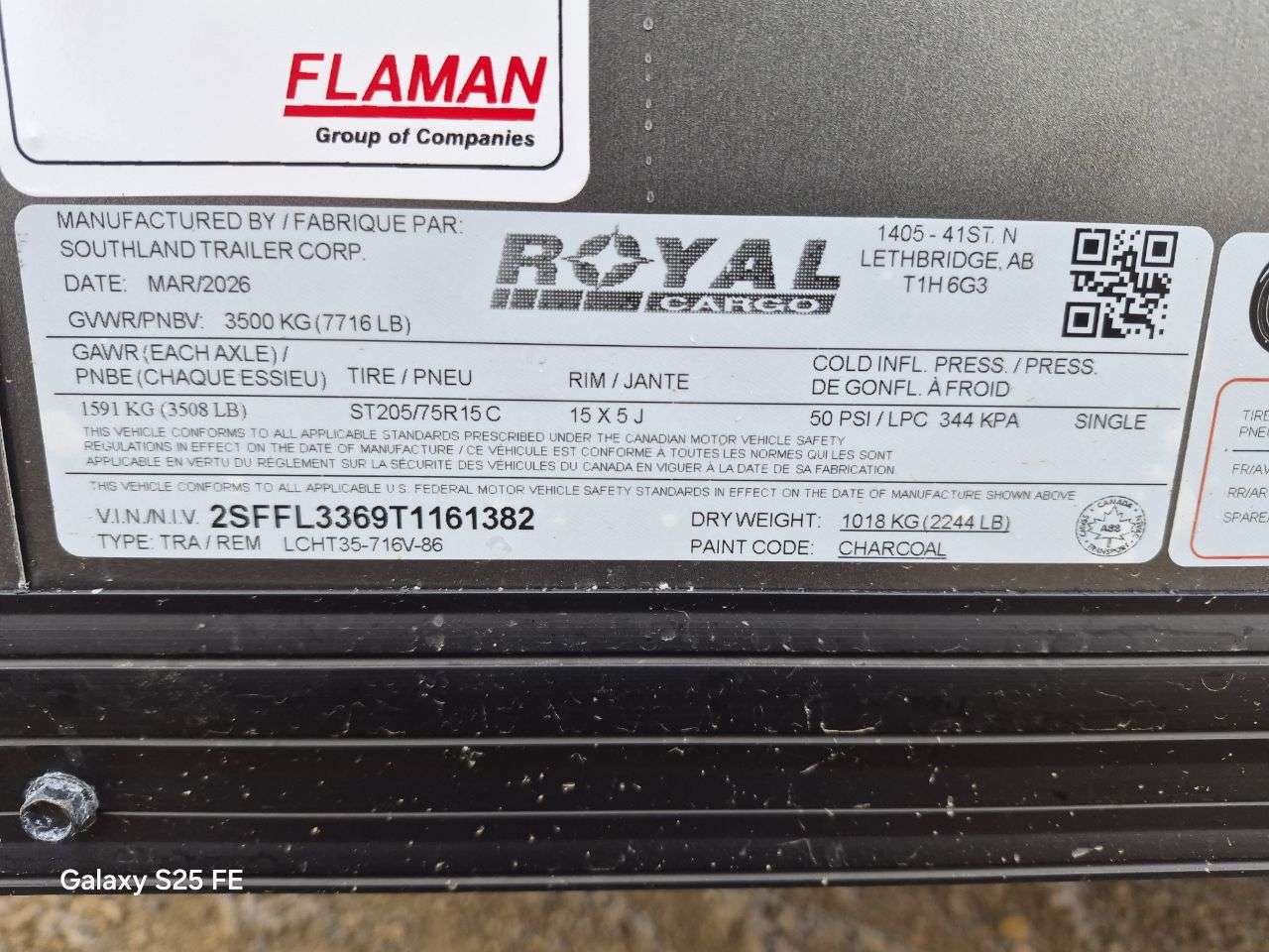 2026 Royal LCH 7' x 14' + V-Nose Cargo Trailer