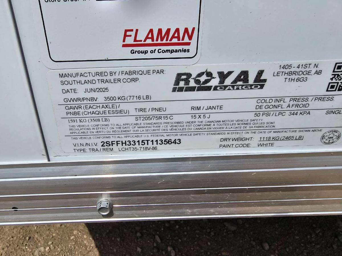 2026 Royal LCH 7' x 16' + V-Nose Cargo