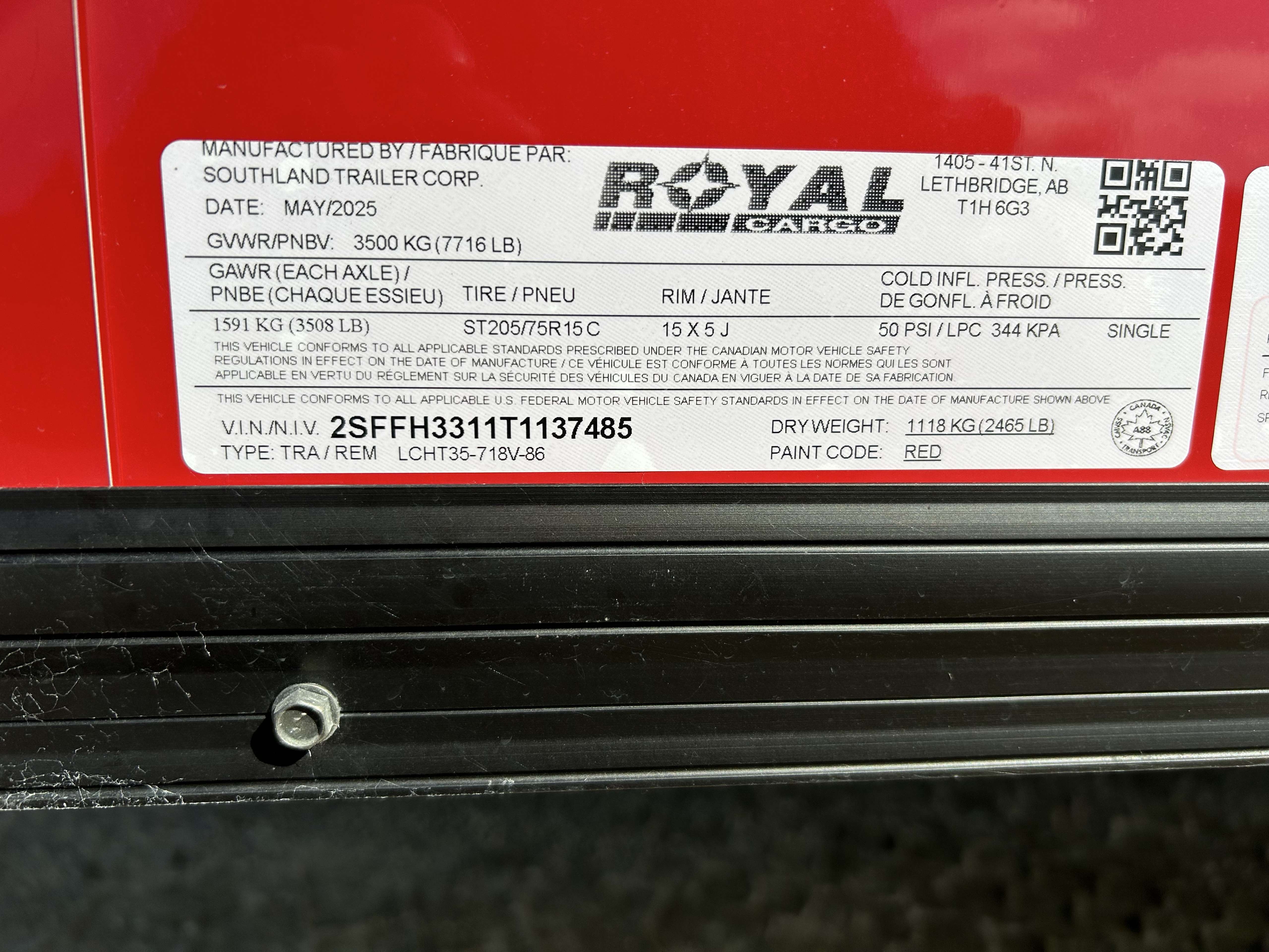 2026 Royal LCH 7' x 16' + V-Nose Cargo