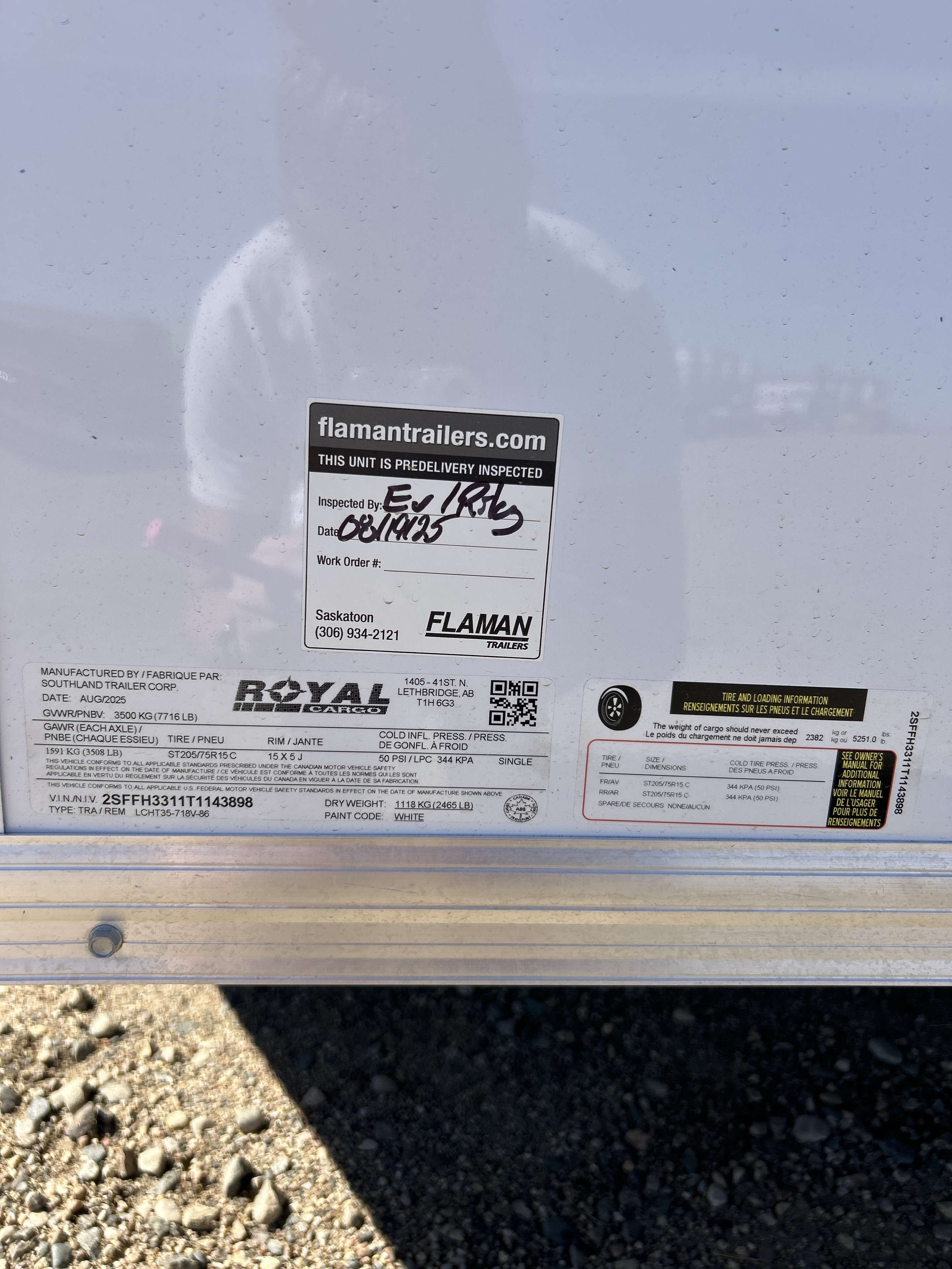 2026 Royal LCH 7' x 16' + V-Nose Cargo Trailer