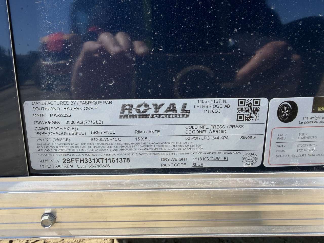 2026 Royal LCH 7' x 16' + V-Nose Cargo Trailer