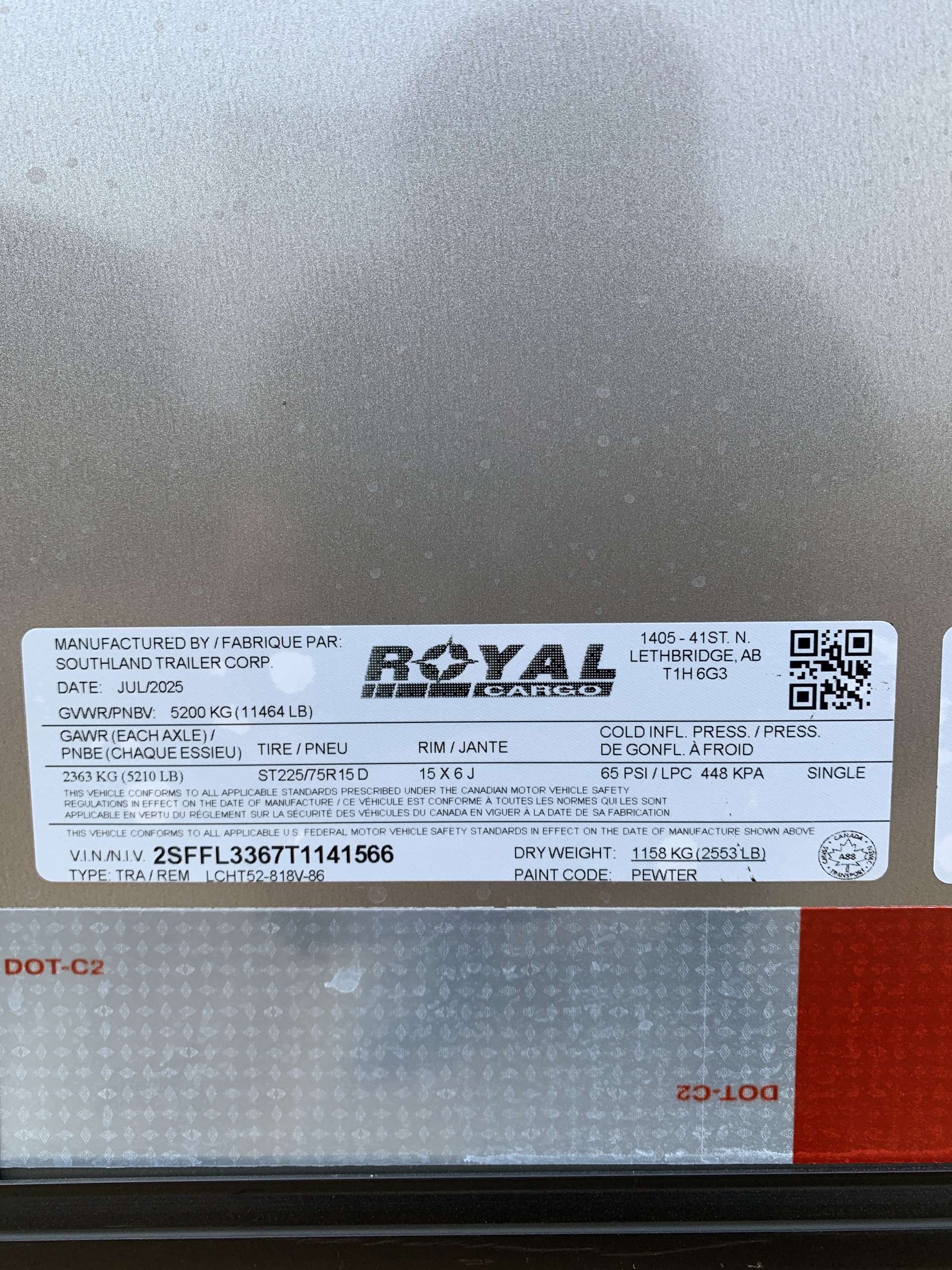 2026 Royal LCH 8'6" x 16' + V-Nose Cargo Trailer