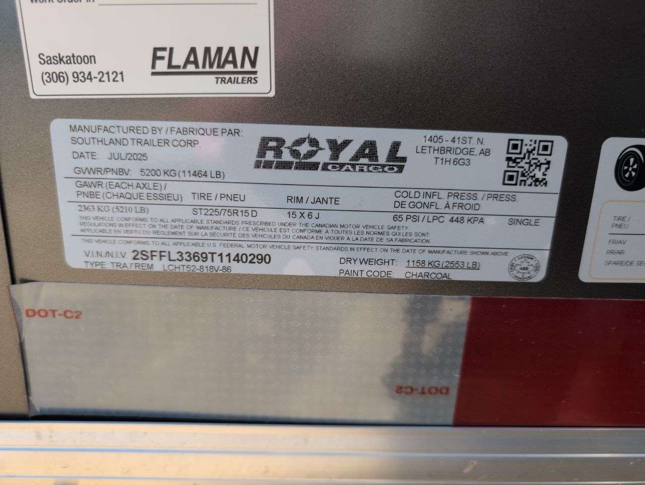 2026 Royal LCH 8'6" x 16' + V-Nose Cargo Trailer