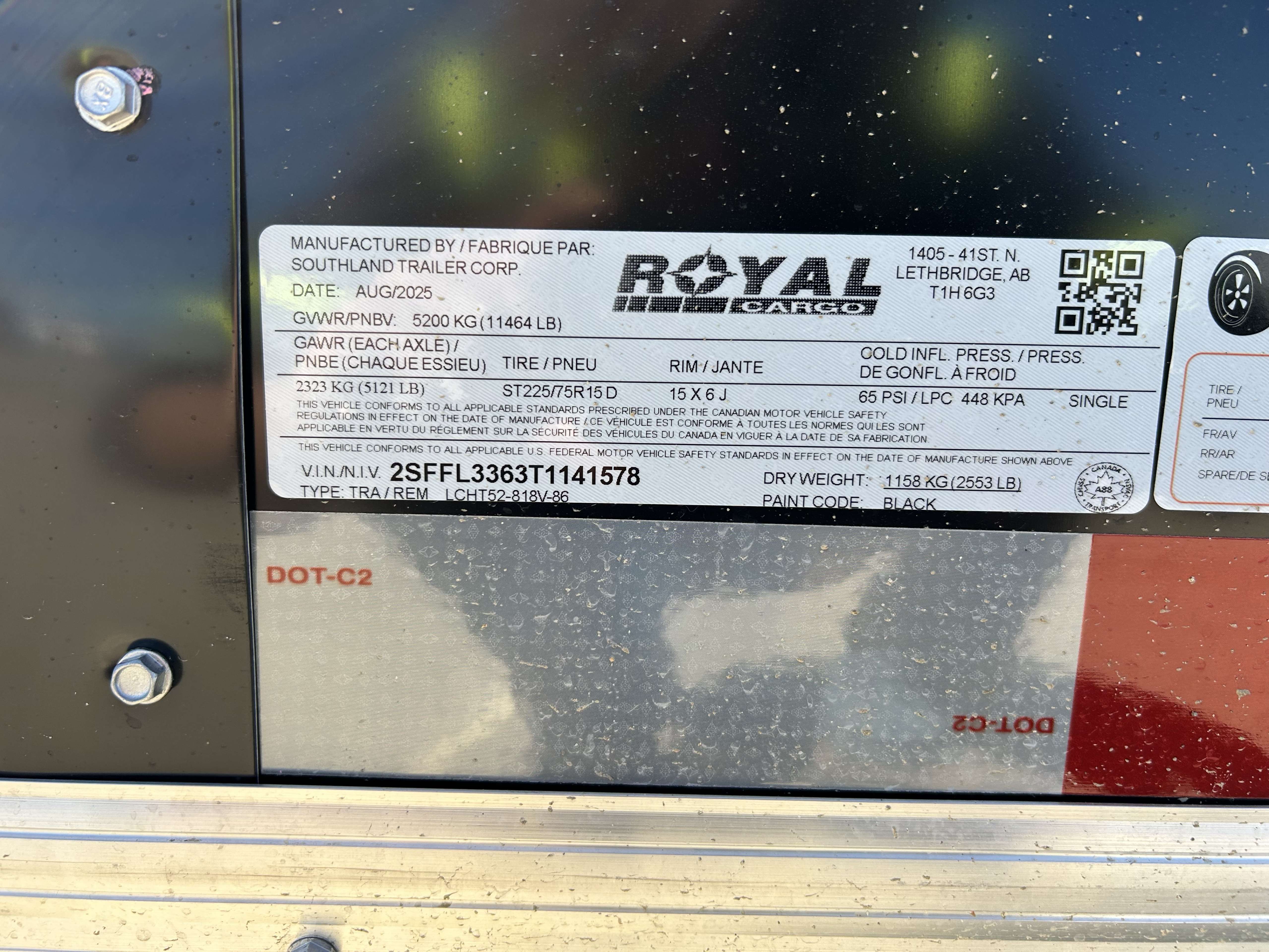 2026 Royal LCH 8'6" x 16' + V-Nose Cargo Trailer