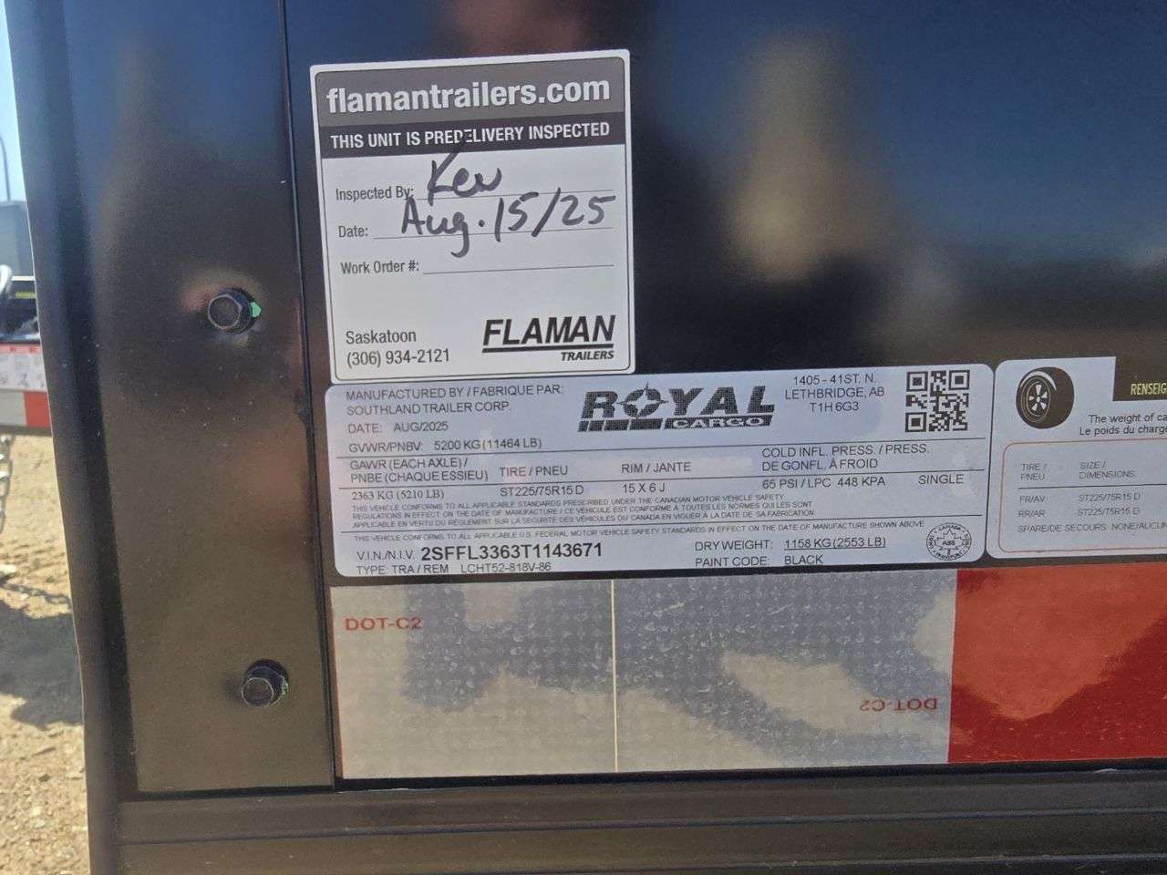 2026 Royal LCH 8'6" x 16' + V-Nose Cargo Trailer