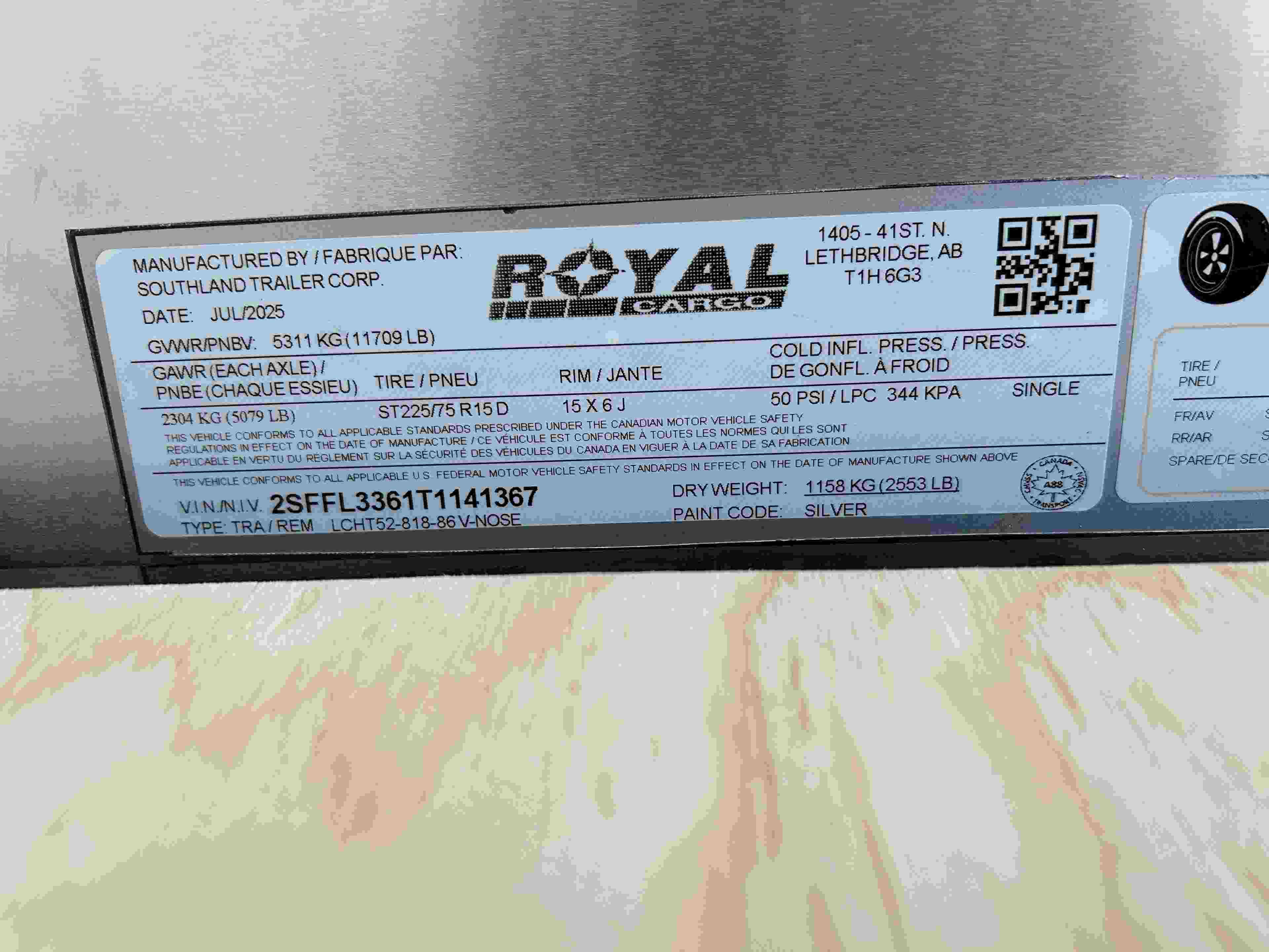 2026 Royal LCH 8'6" x 16' + V-Nose Cargo Trailer