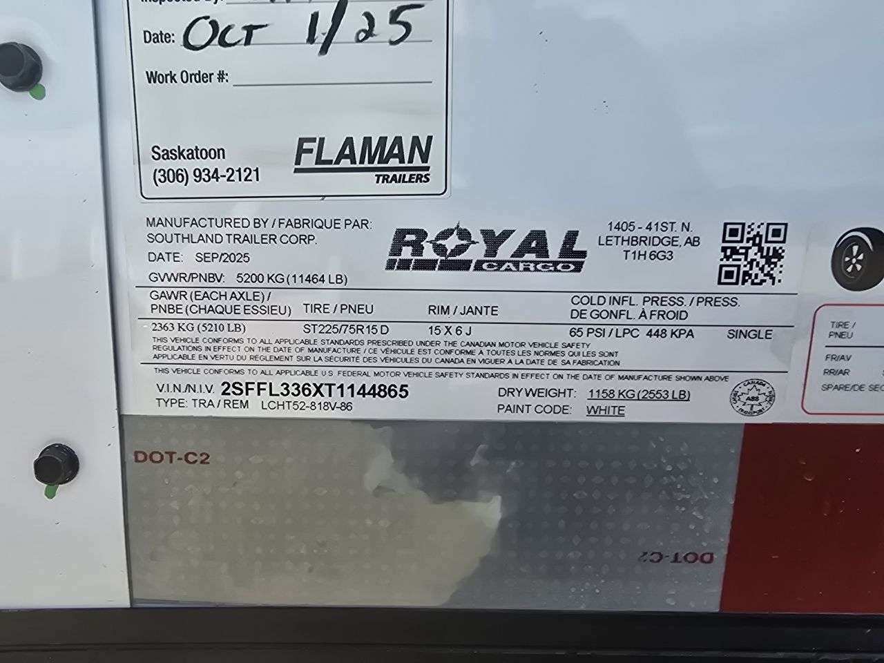2026 Royal LCH 8'6" x 16' + V-Nose Cargo Trailer