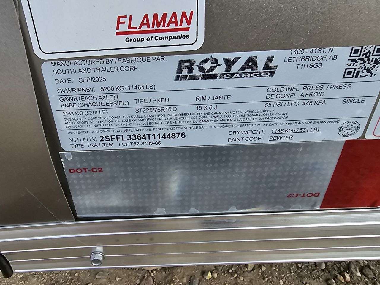 2026 Royal LCH 8'6" x 16' + V-Nose Cargo Trailer