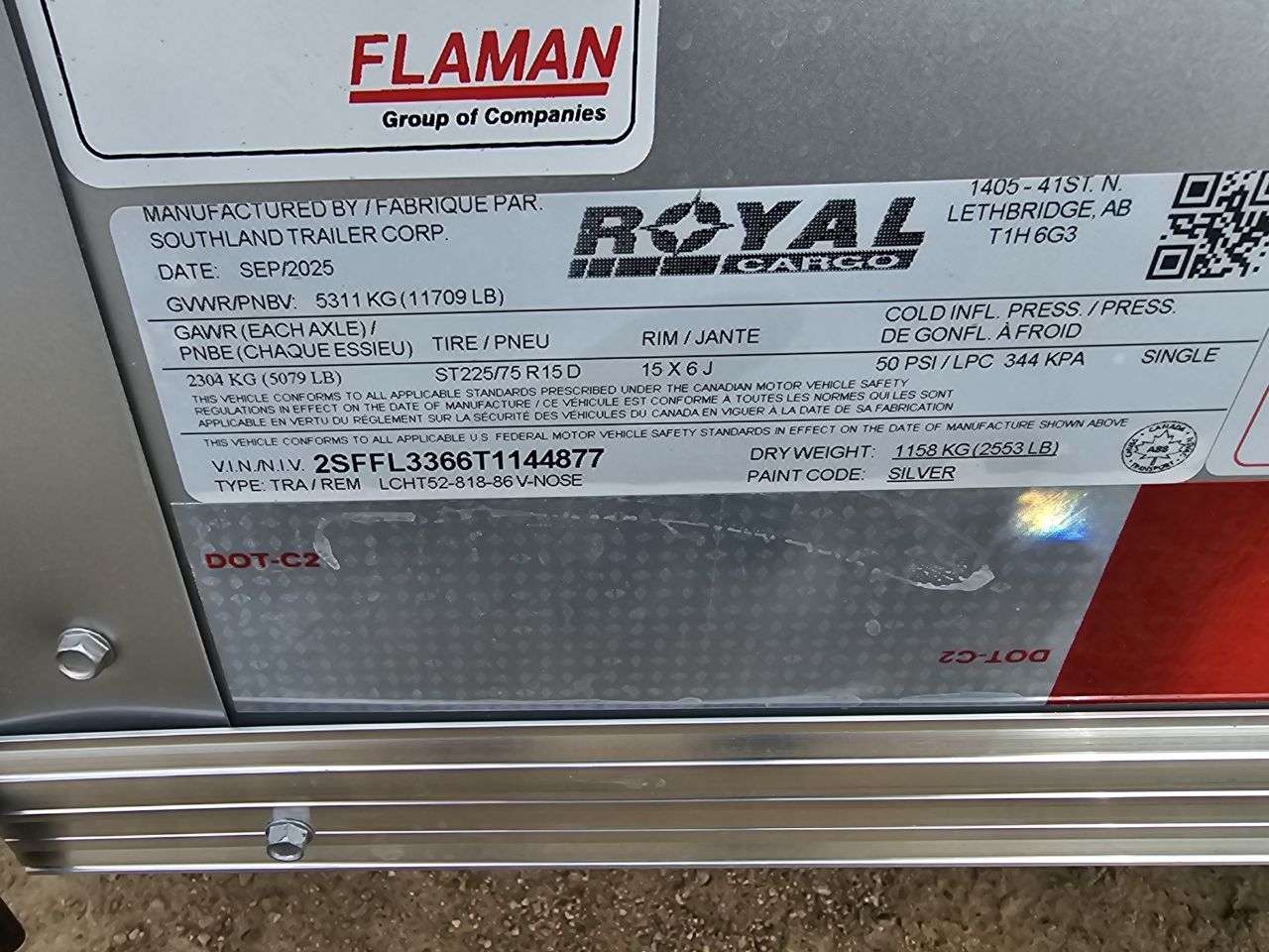 2026 Royal LCH 8'6" x 16' + V-Nose Cargo Trailer