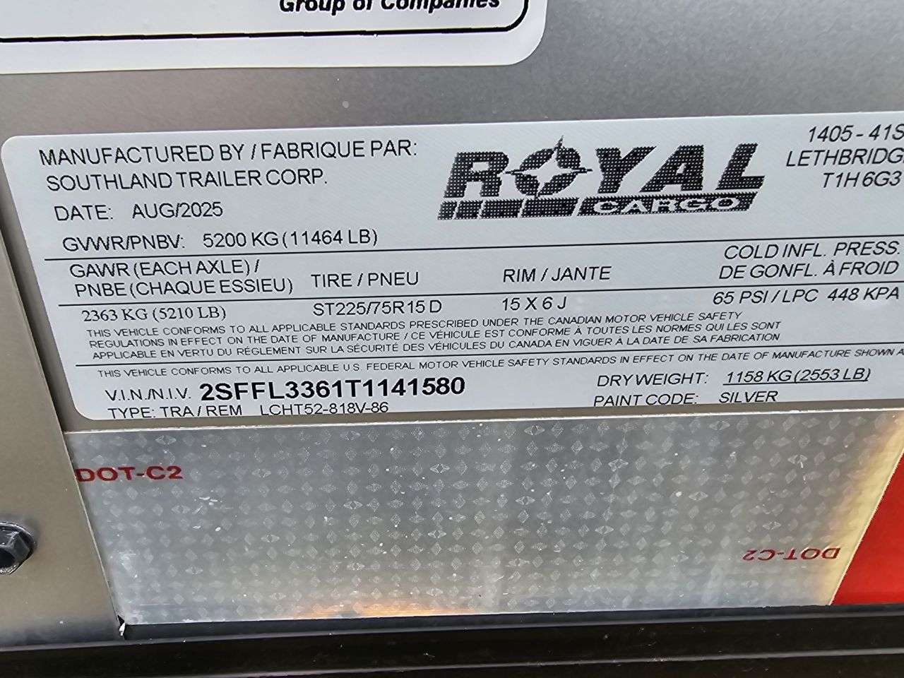 2026 Royal LCH 8'6" x 16' + V-Nose Cargo Trailer