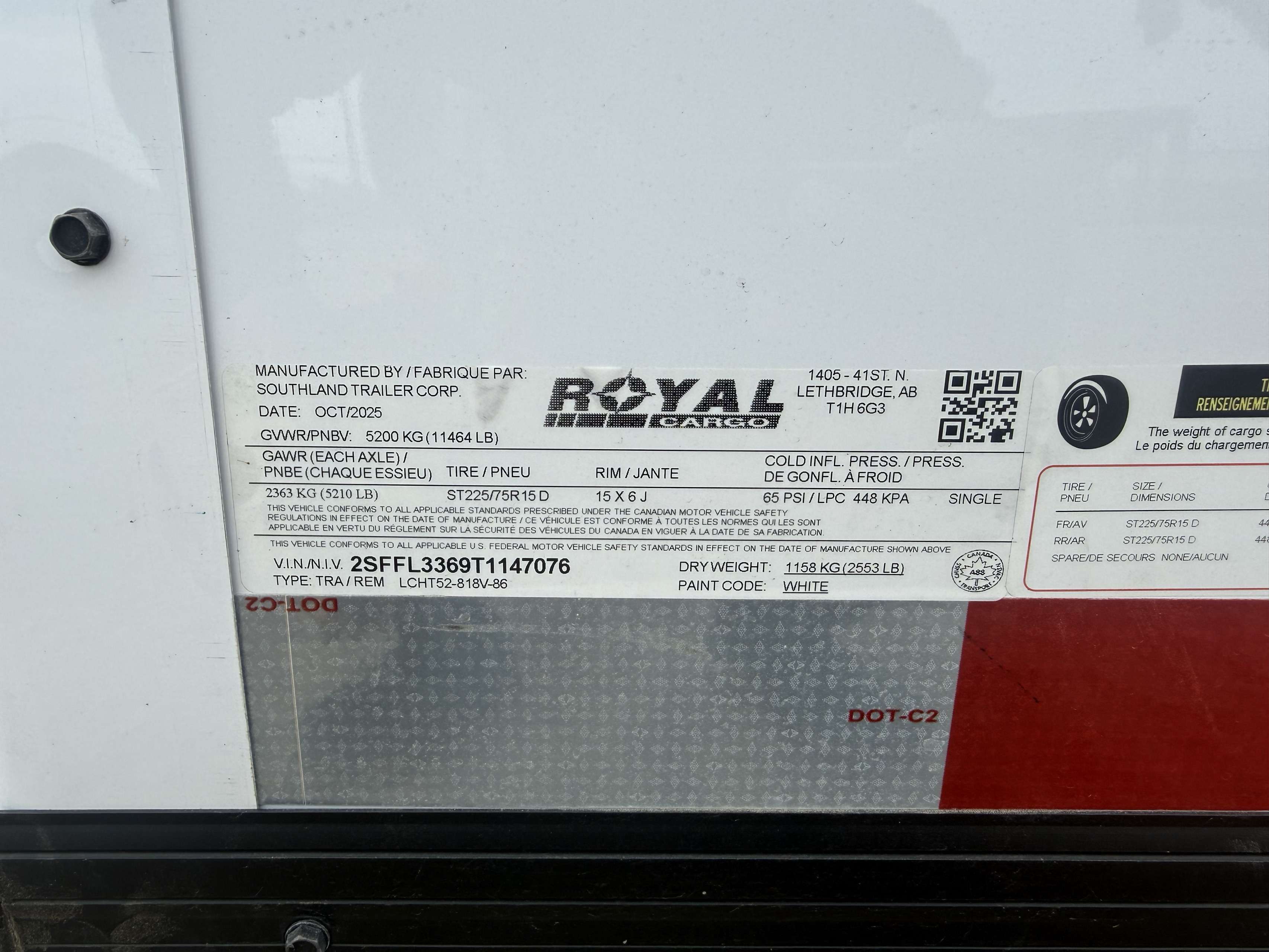 2026 Royal LCH 8'6" x 16' + V-Nose Cargo Trailer