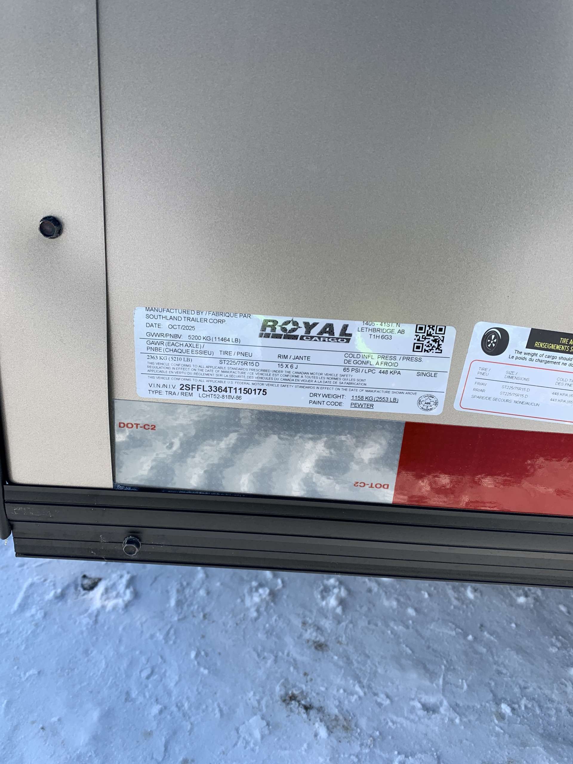 2026 Royal LCH 8'6" x 16' + V-Nose Cargo Trailer