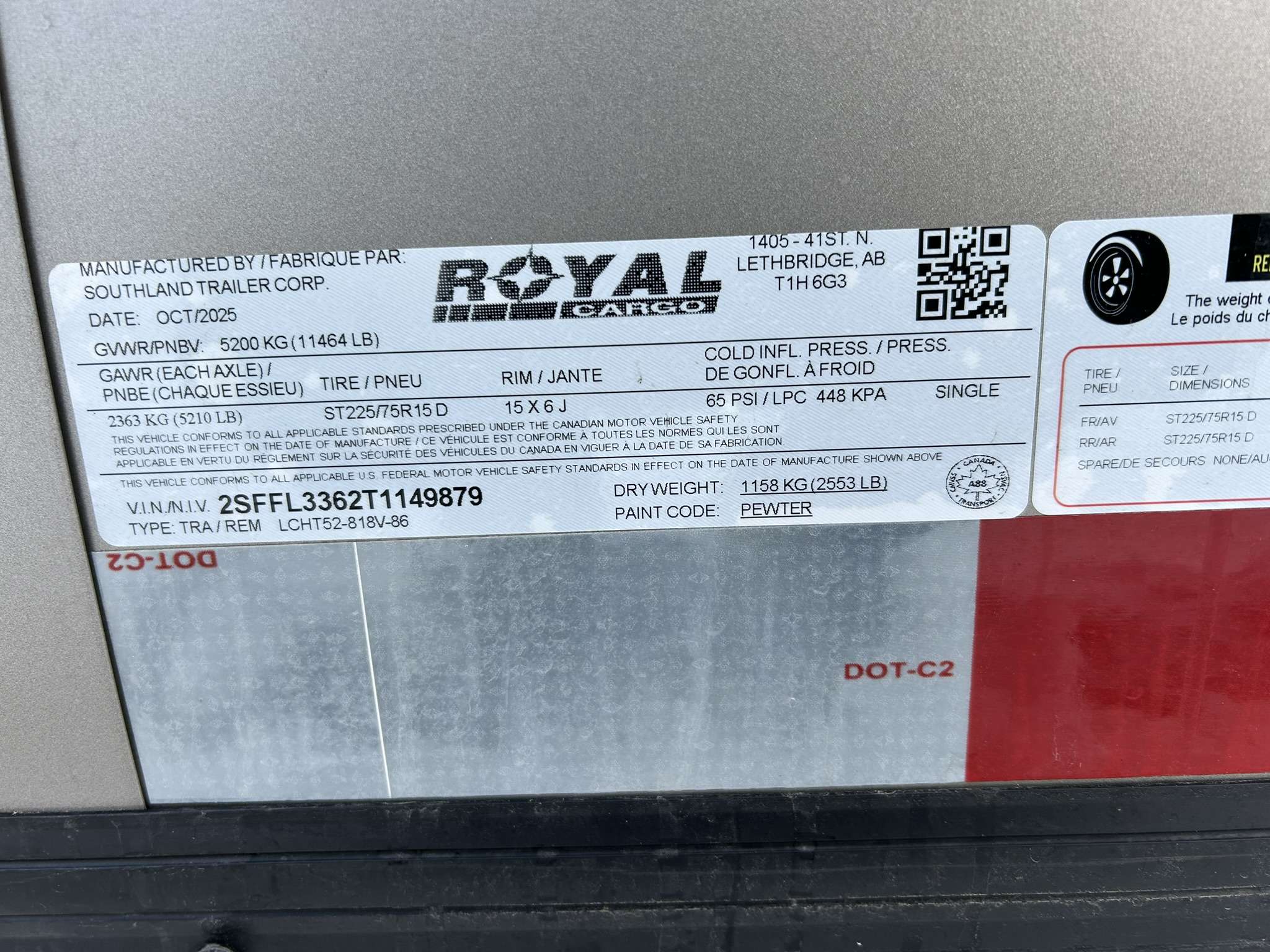 2026 Royal LCH 8'6" x 16' + V-Nose Cargo Trailer