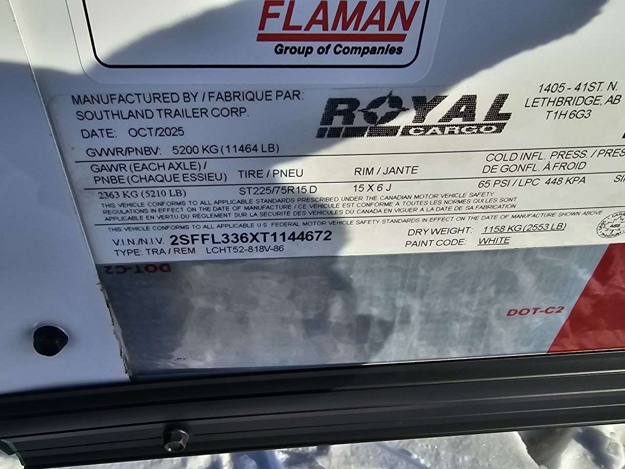 2026 Royal LCH 8'6" x 16' + V-Nose Cargo Trailer