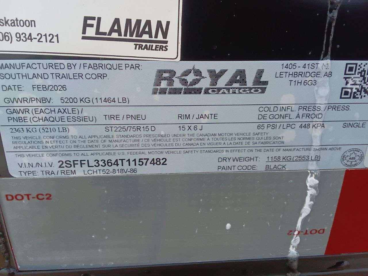 2026 Royal LCH 8'6" x 16' + V-Nose Cargo Trailer