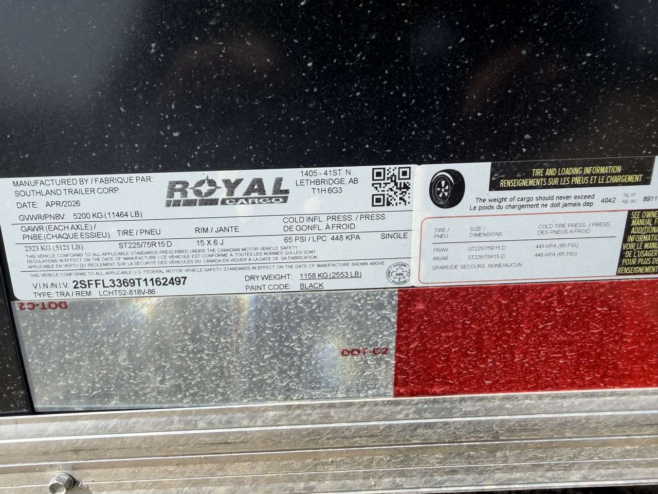 2026 Royal LCH 8'6" x 16' + V-Nose Cargo Trailer