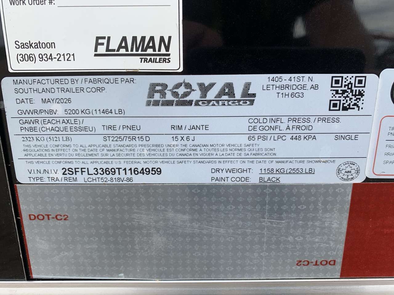 2026 Royal LCH 8'6" x 16' + V-Nose Cargo Trailer