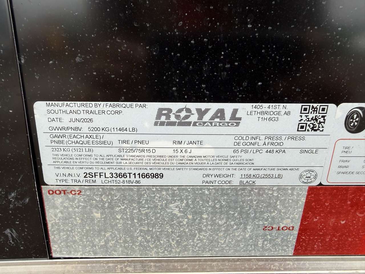 2026 Royal LCH 8'6" x 16' + V-Nose Cargo Trailer