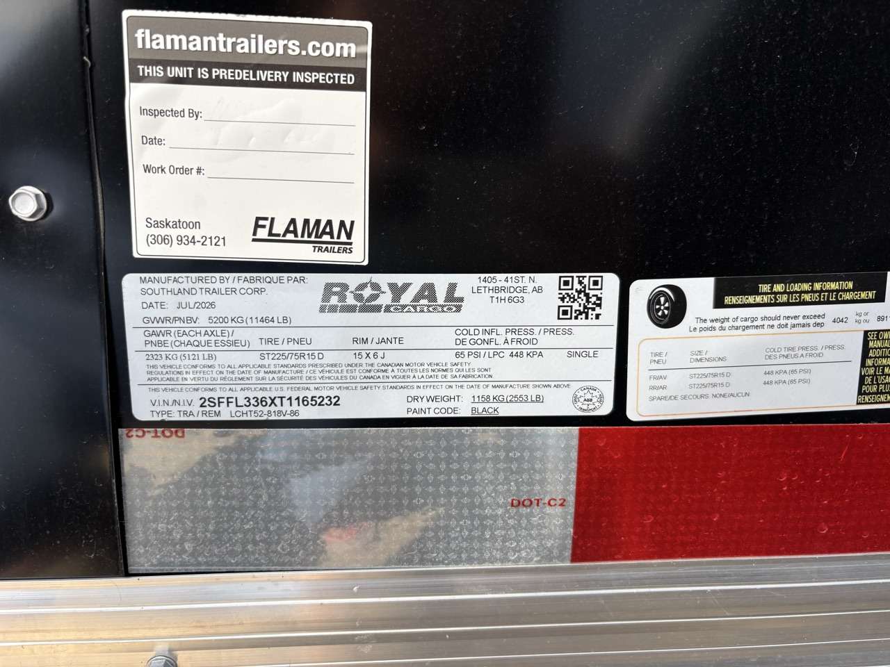 2026 Royal LCH 8'6" x 16' + V-Nose Cargo Trailer