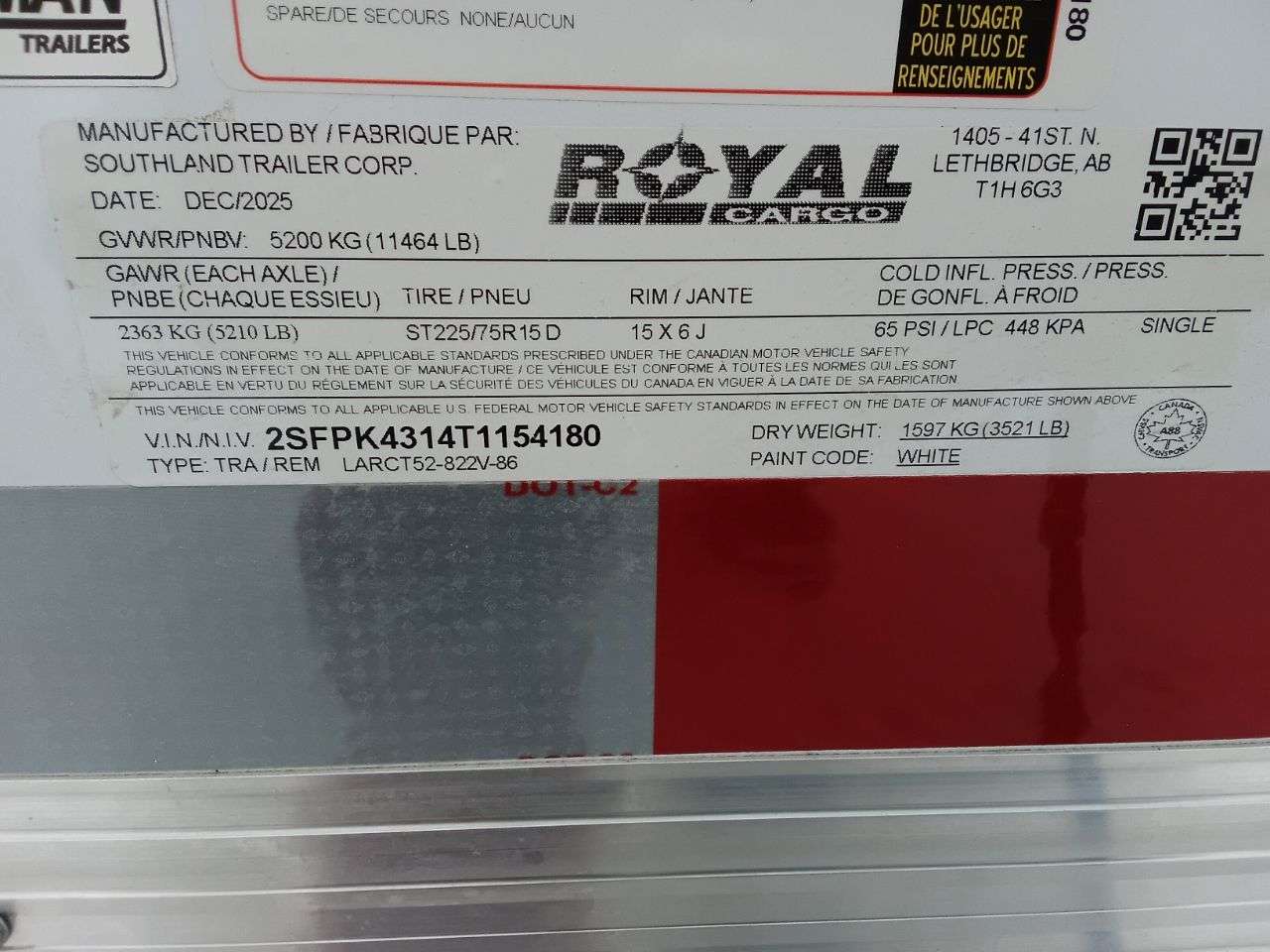 2026 Royal LCH 8'6" x 20' + V-Nose Car Hauler Trailer