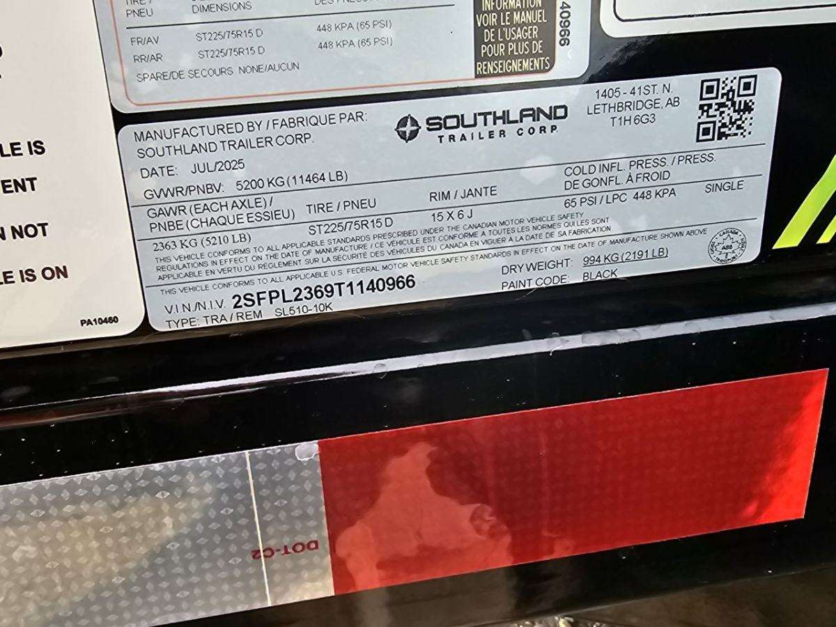 2026 Southland 10K 5' x 10' Dump Trailer
