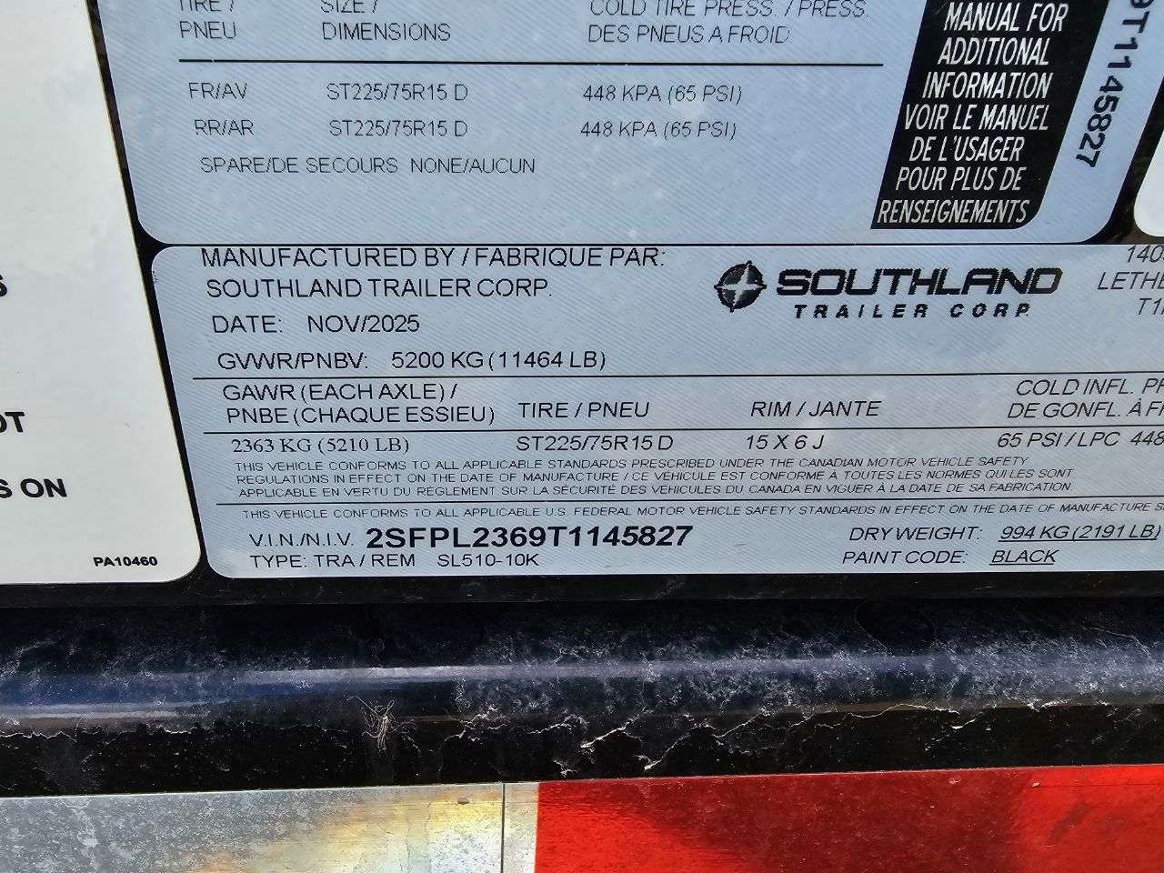 2026 Southland 10K 5' x 10' Dump Trailer