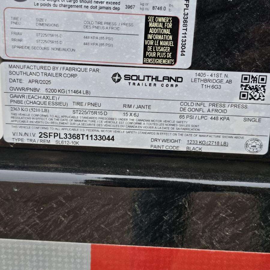 2026 Southland 10K 6' x 12' Dump