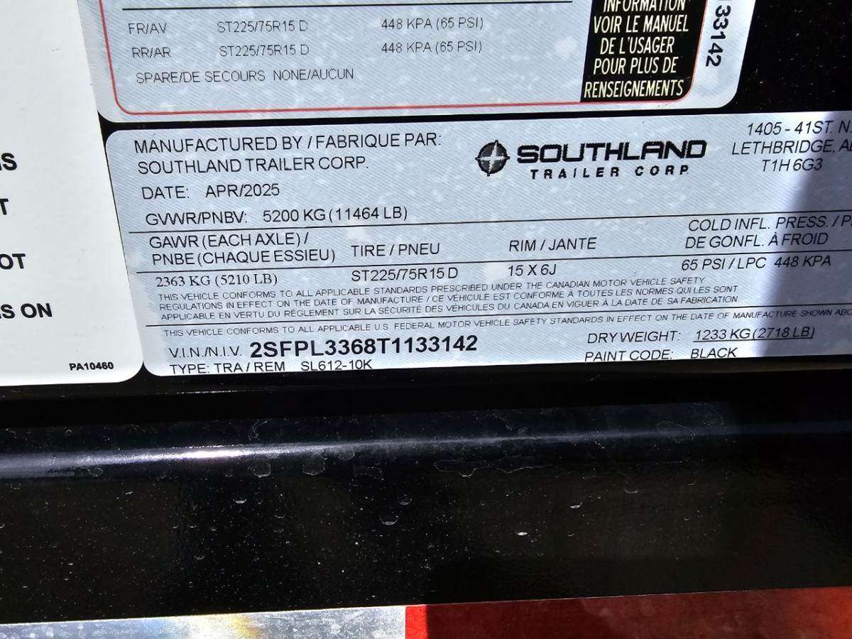 2026 Southland 10K 6' x 12' Dump