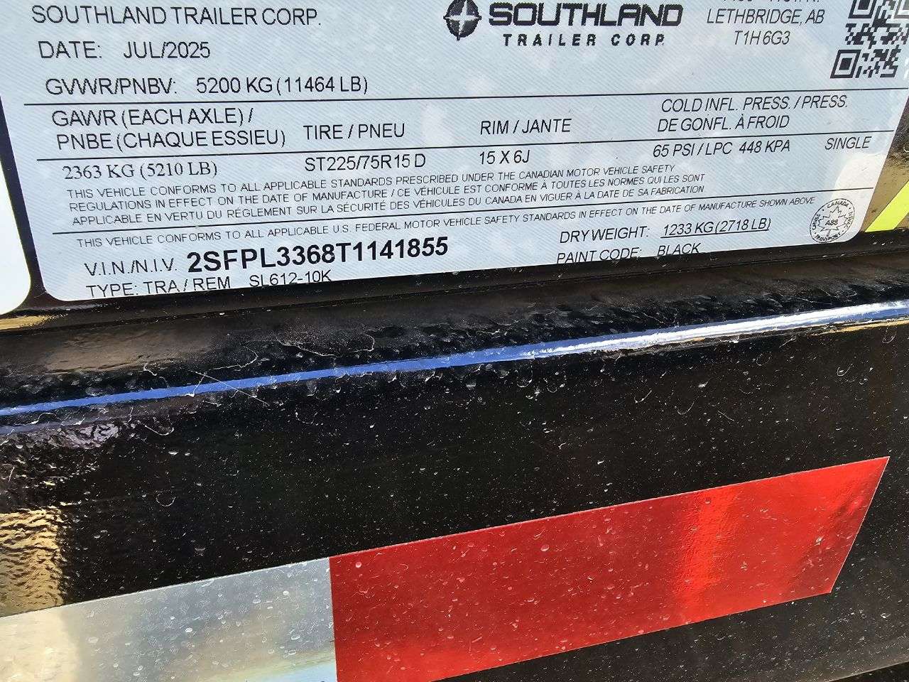 2026 Southland 10K 6' x 12' Dump Trailer