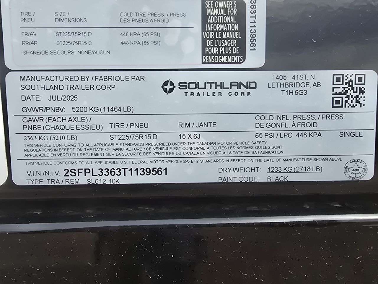 2026 Southland 10K 6' x 12' Dump Trailer
