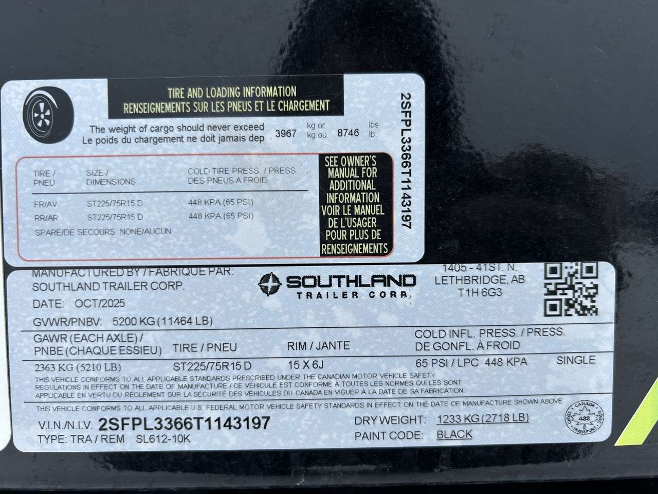 2026 Southland 10K 6' x 12' Dump Trailer