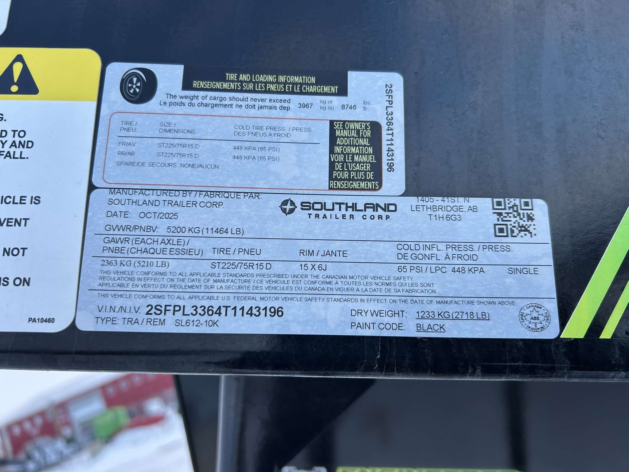 2026 Southland 10K 6' x 12' Dump Trailer