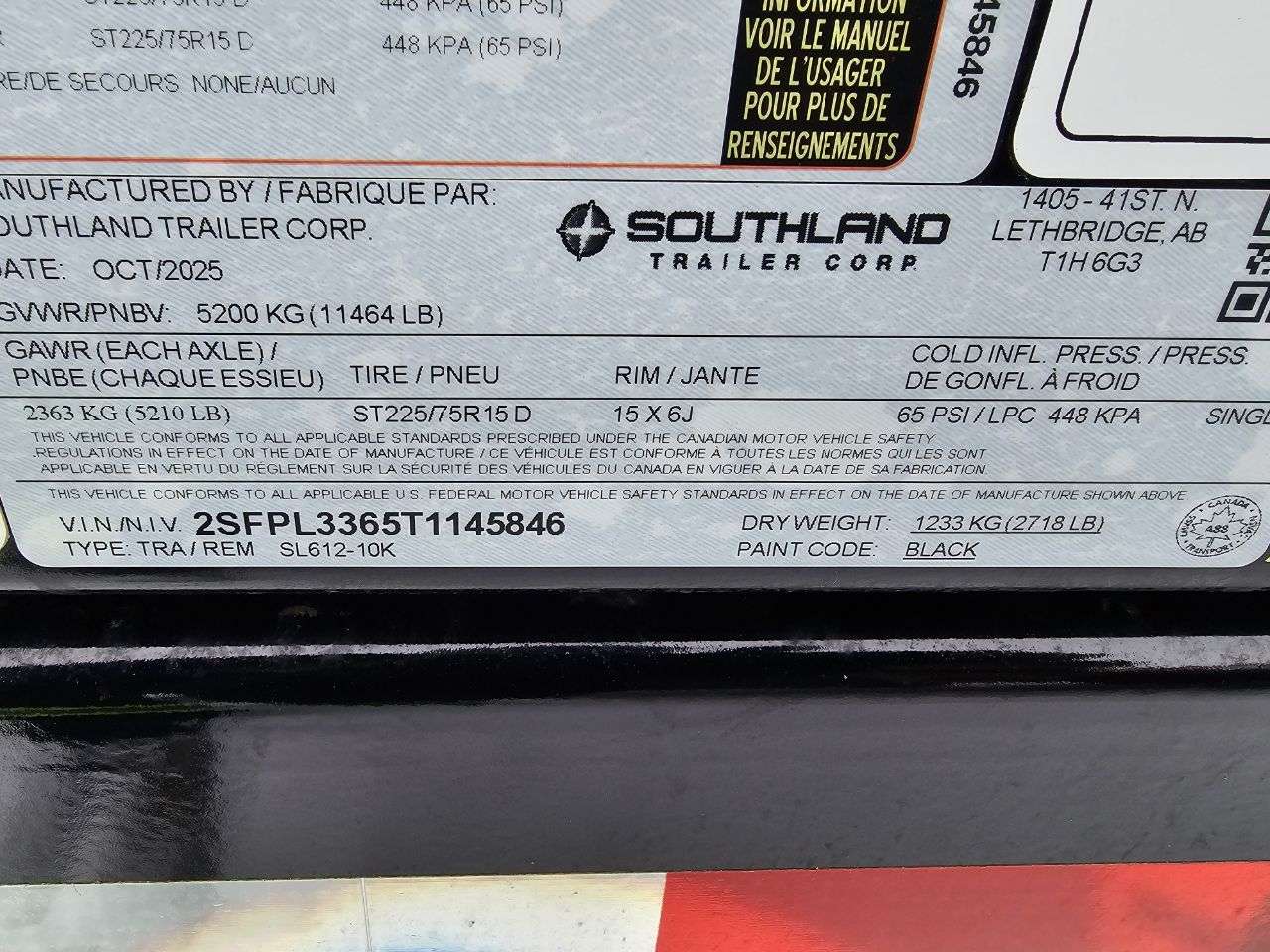 2026 Southland 10K 6' x 12' Dump Trailer