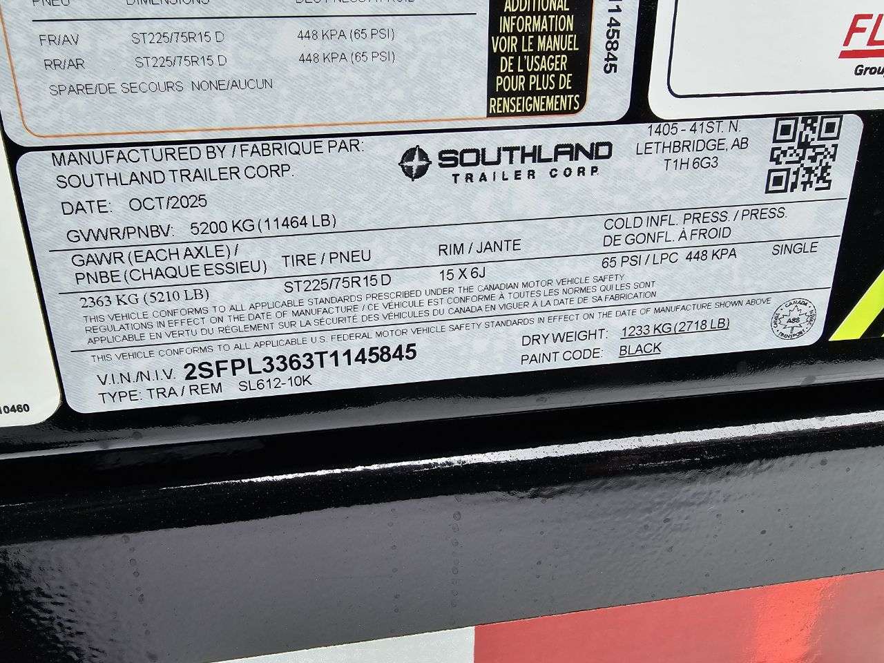 2026 Southland 10K 6' x 12' Dump Trailer