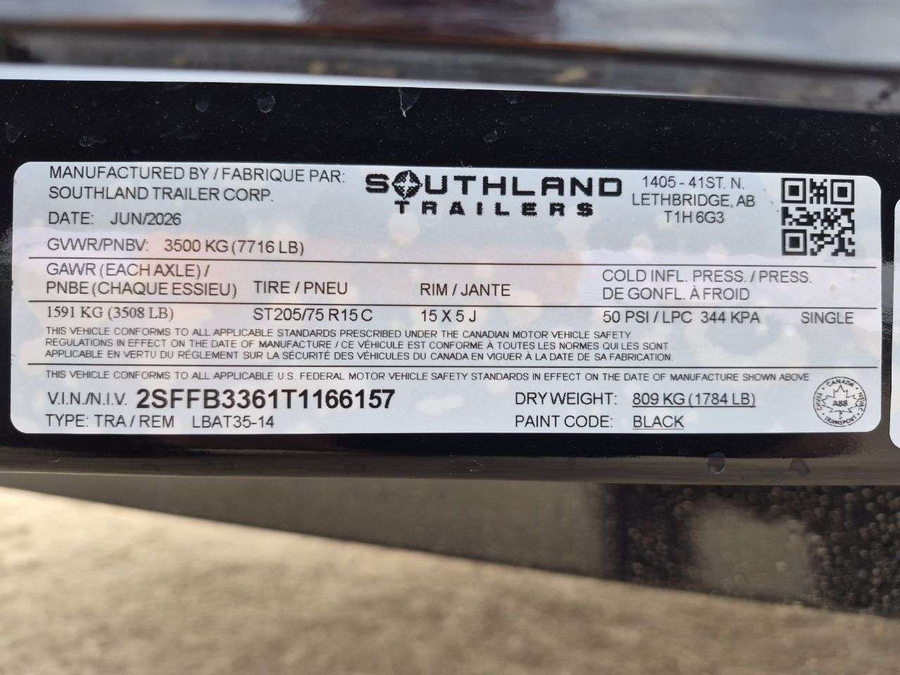 2026 Southland 14' Flat Deck Tandem 3.5K Trailer