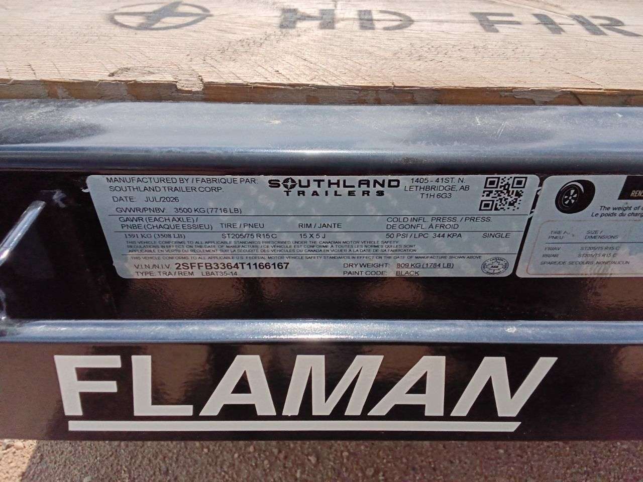 2026 Southland 14' Flat Deck Tandem 3.5K Trailer