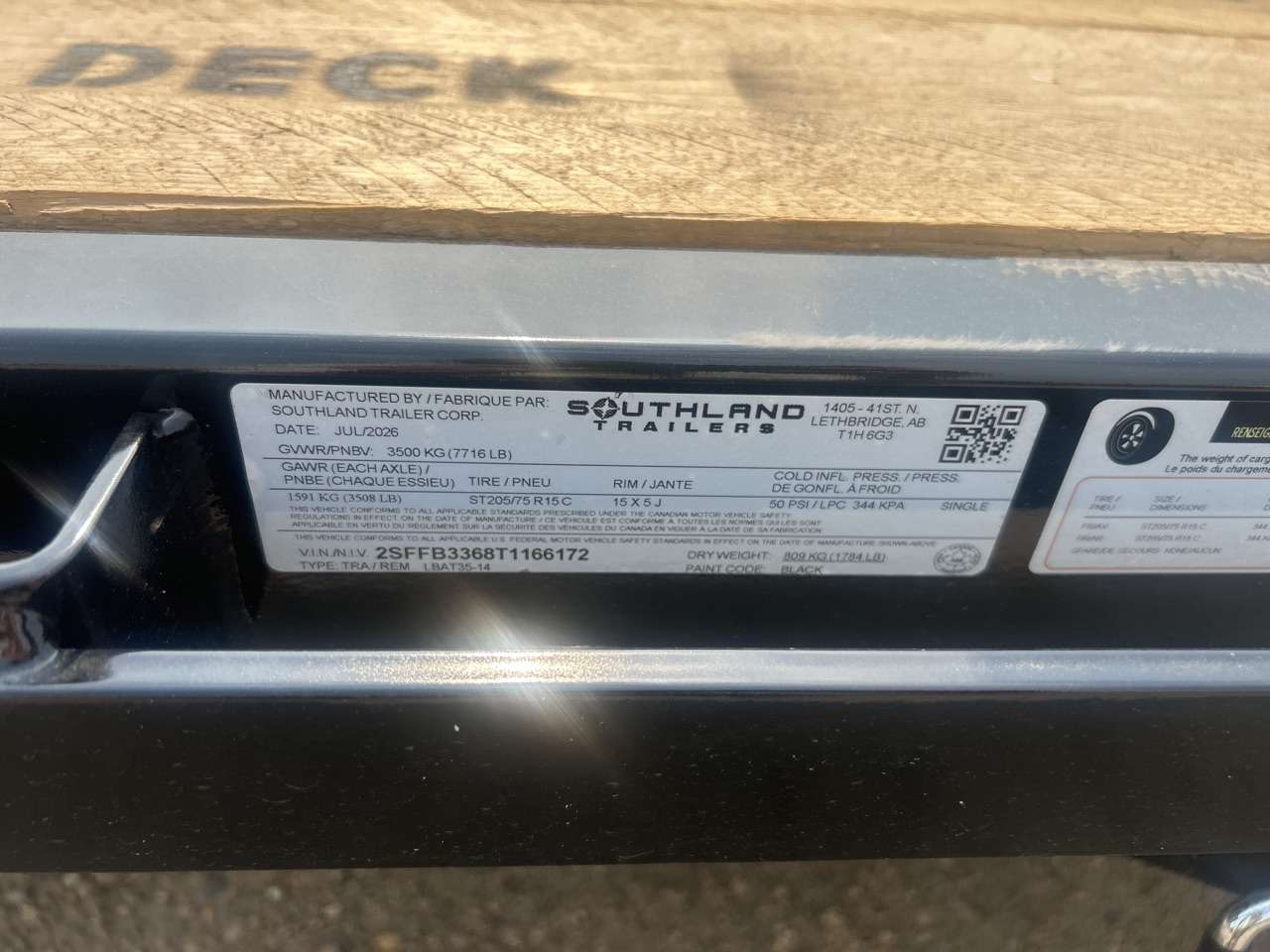 2026 Southland 14' Flat Deck Tandem 3.5K Trailer